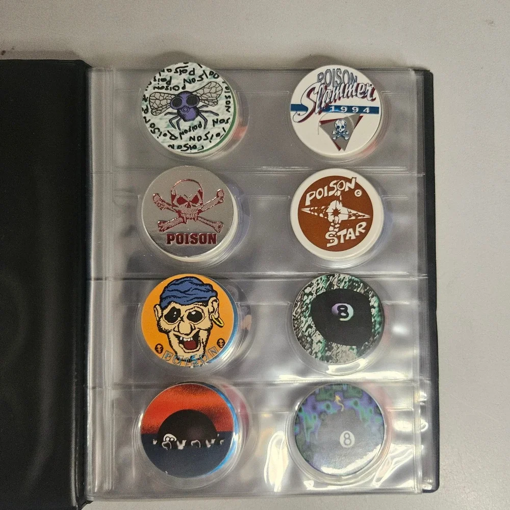Vintage 90s Pogs Milkcap Collection Hawaii Lot Binders Slammers Disney NASA Trov